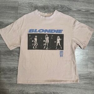 2024 Blondie Band Tee Tan Graphic T-Shirt NYC 1974 Debbie Harry Rock Music Top